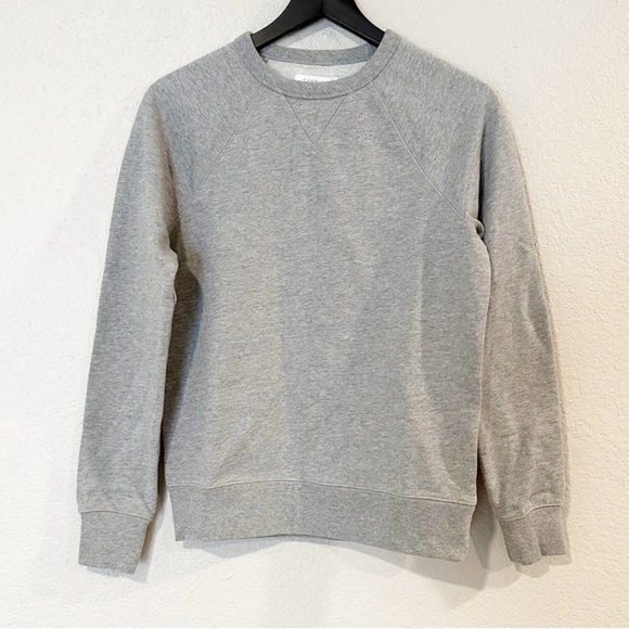 Everlane Gray Unisex French Terry Crewneck Sweatshirt - Picture 2 of 4